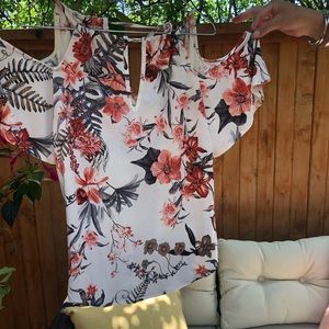 Small patterned off the shoulder